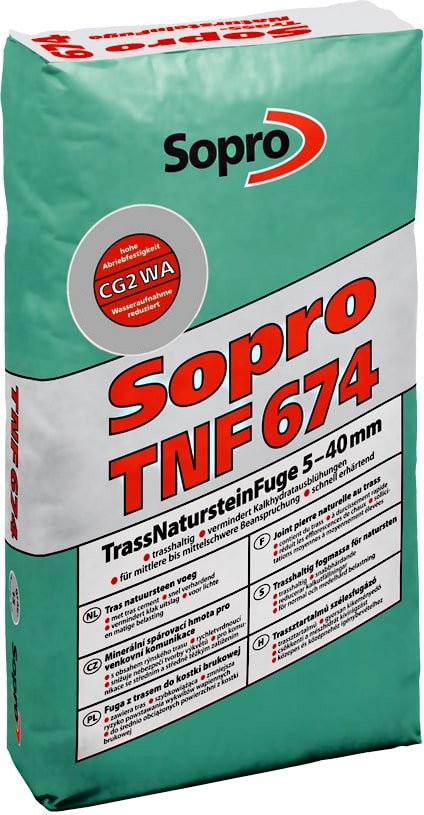 Mortier Joint Sopro TNF Gris pour parement et dallage exterieur