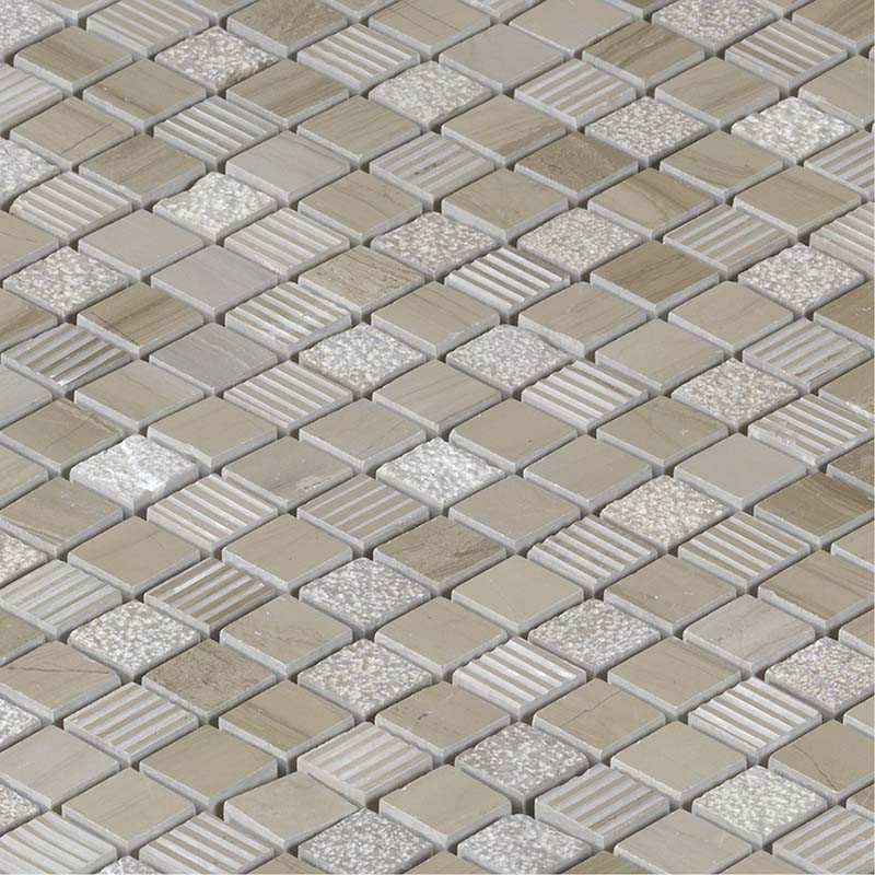 Mosaïque pierre naturelle beige