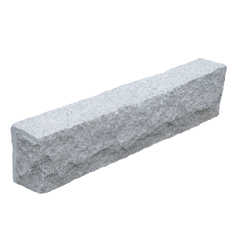 Bordure granit gris horton type T2 finition smilée piquée