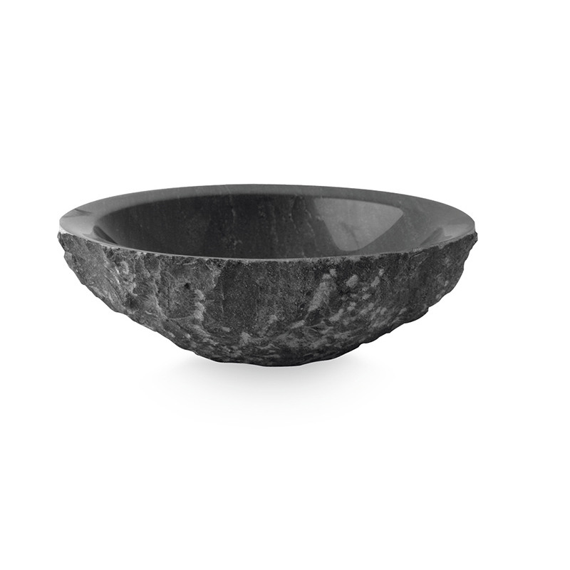 Vasque pierre ronde calcaire gris Wasa
