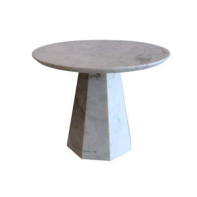 Table Octogonale Marbre Calacatta Vena Fine 50x35cm