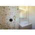 Salle de bain mosaïque galets wooden bubble