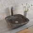 Vasque carrée salle de bain - Marbre brun