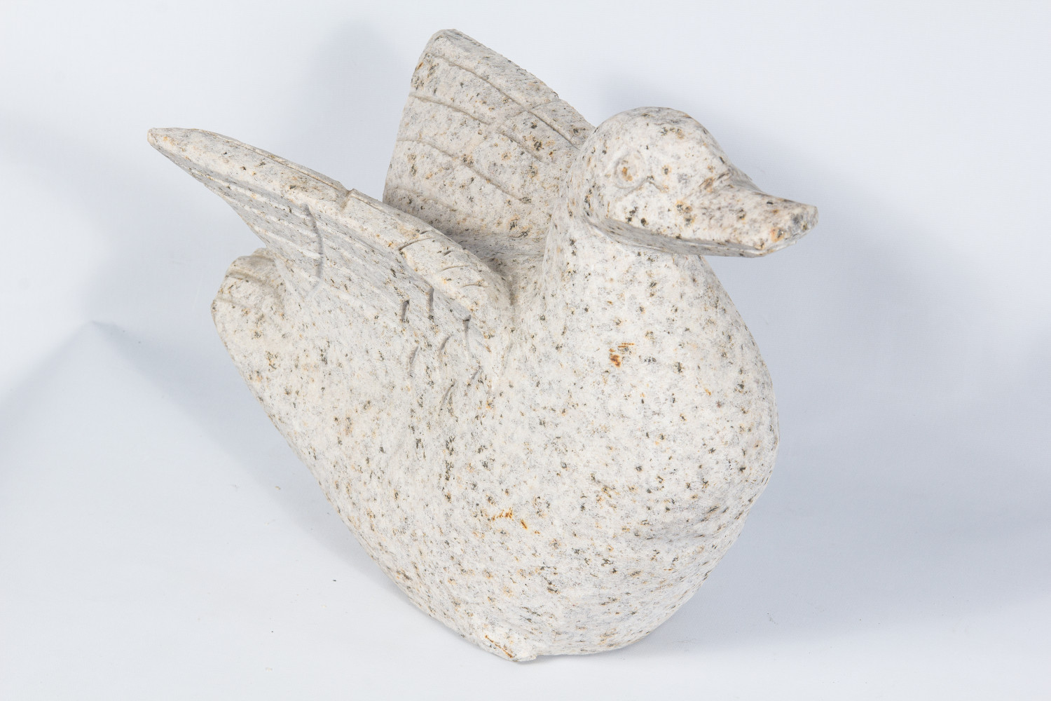 Sculpture d'animal en pierre - Canard en Granit