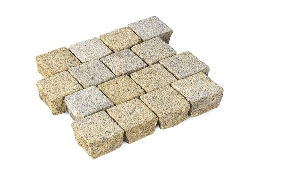 Pavé Granit jaune 10x10cm