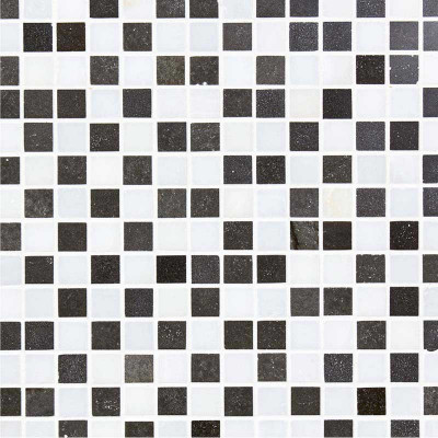 Mosaïque marbre noir et blanc