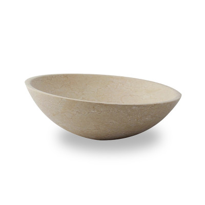 Vasque calcaire beige salle de bain