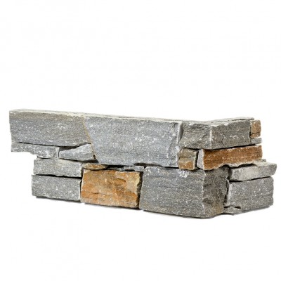 Parement pierre Quartzite gris foncé angle