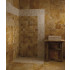 Dallage travertin jaune salle de bain