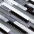 Mosaïque marbre et verre lamelles Dark Line