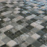 Mosaïque glacier gris pierre et verre 
