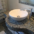 Mosaïque marbre vert Teos salle de bain