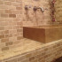 Salle de bain en mosaïque pierre beige
