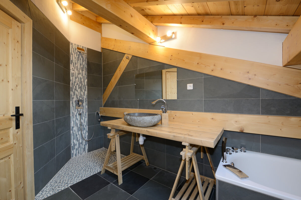 Salle De Bain Ardoise Bois